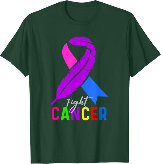 Fight Cancer Ribbon for Cancer Awareness T-Shirt - T-Shirt | Forest