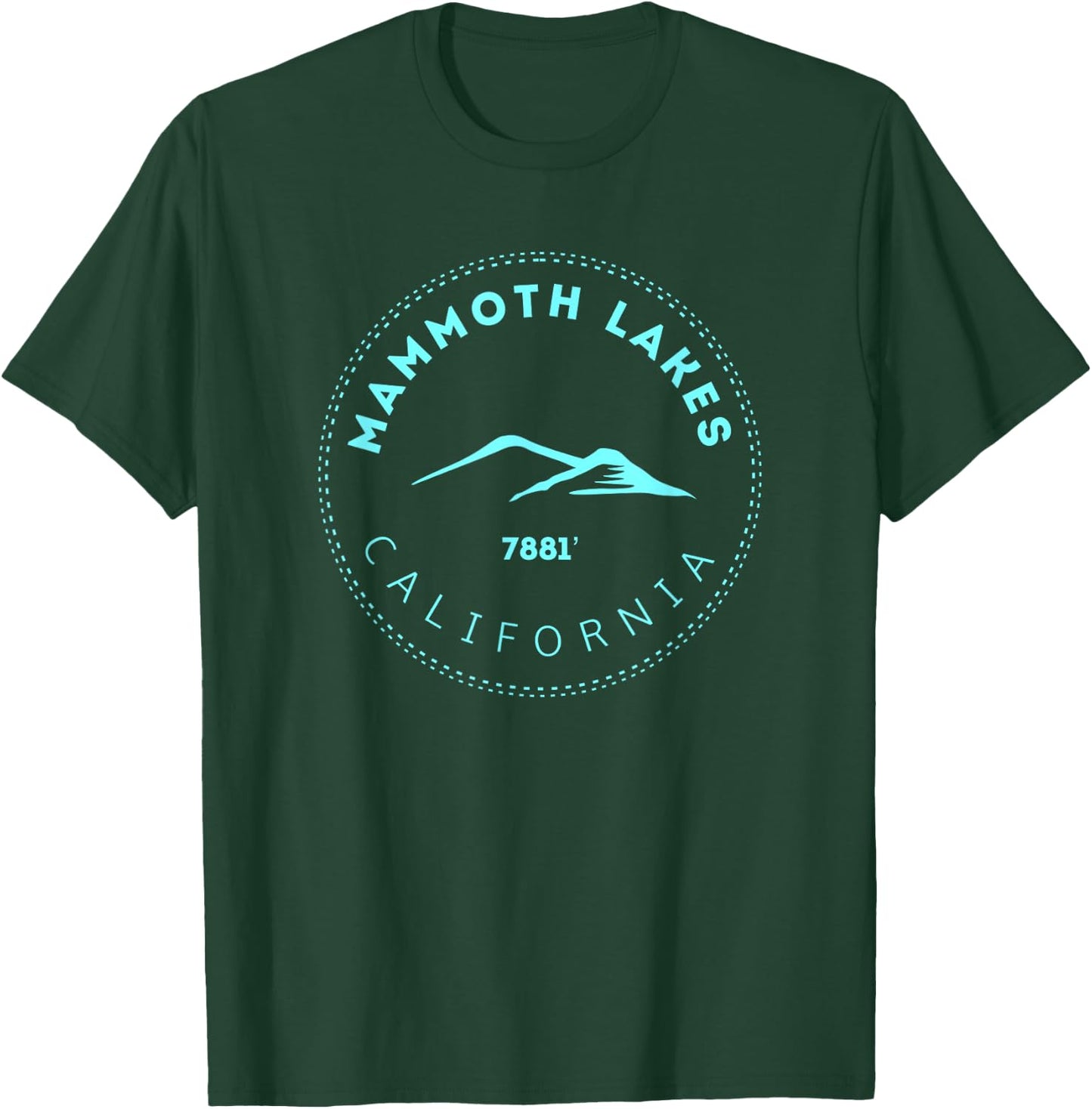 Mammoth Lakes California Mountain Town - Elevated CA Skiing T-Shirt - T-Shirt | Forest