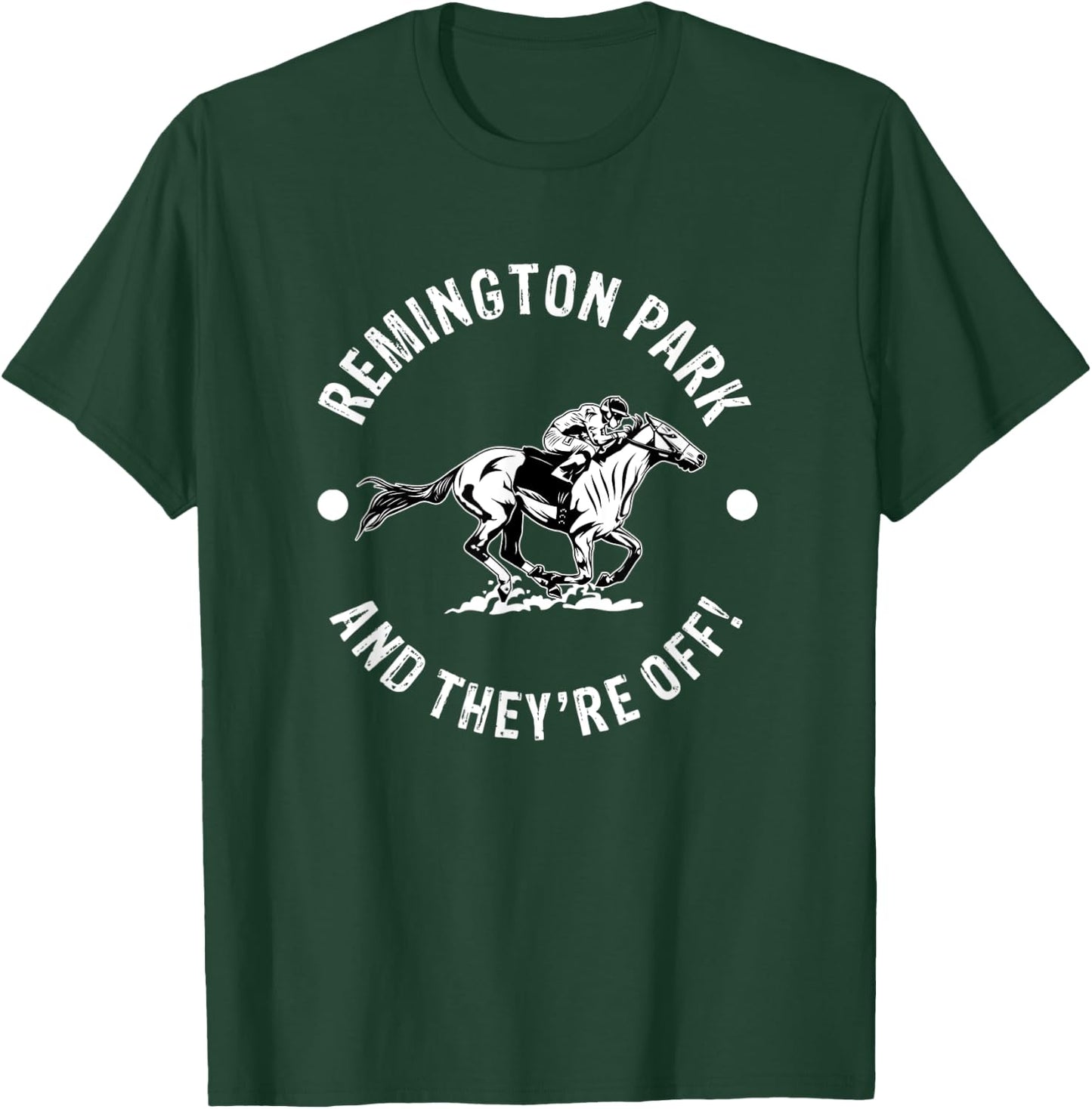 Remington Park Racetrack Horse Racer Fan Equestrian OK Derby T-Shirt - T-Shirt | Forest