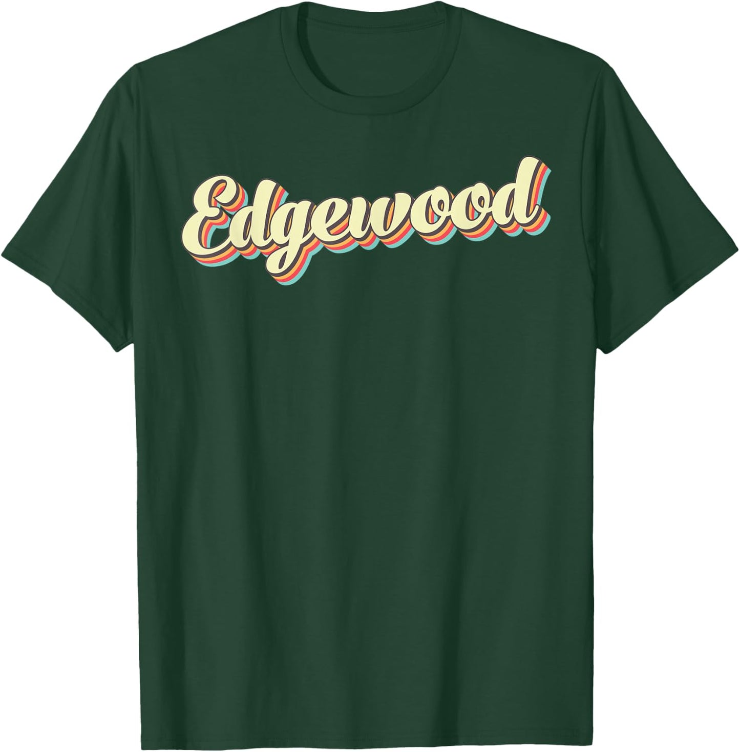 Edgewood Retro Art Baseball Font Vintage T-Shirt - T-Shirt | Forest