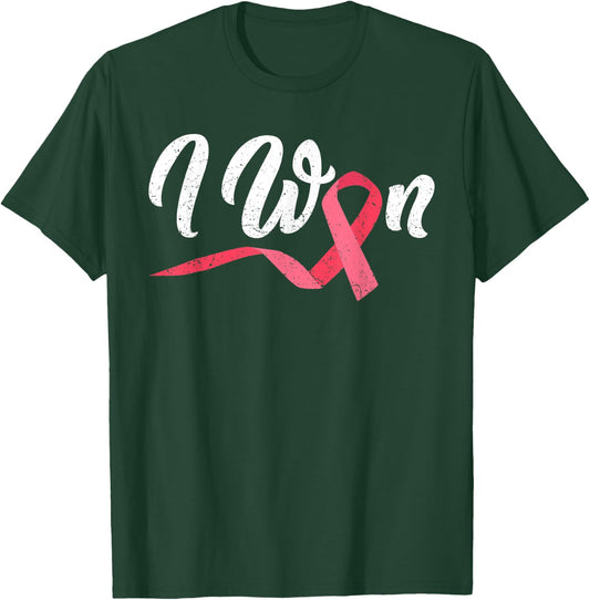 I Won Breast Cancer Survivor Shirt Breast Cancer Survivor T-Shirt - T-Shirt | Forest