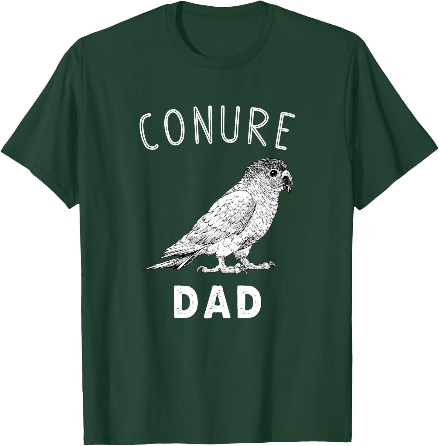 Conure Dad Green Cheek Conure Parrot Bird Papa T-Shirt - T-Shirt | Forest