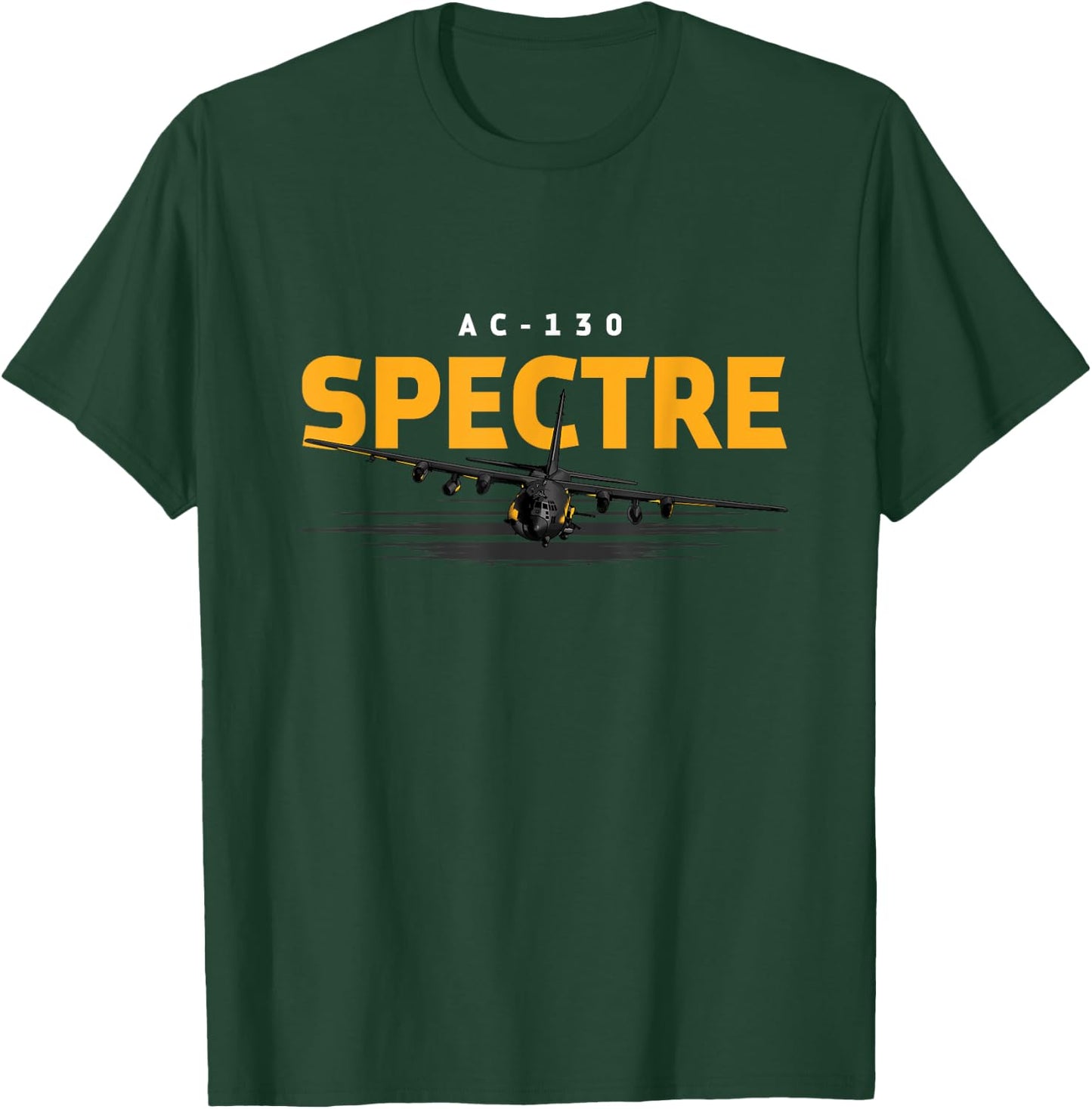 USA Military Warbird AC130 Gunship Airplane T-Shirt - T-Shirt | Forest