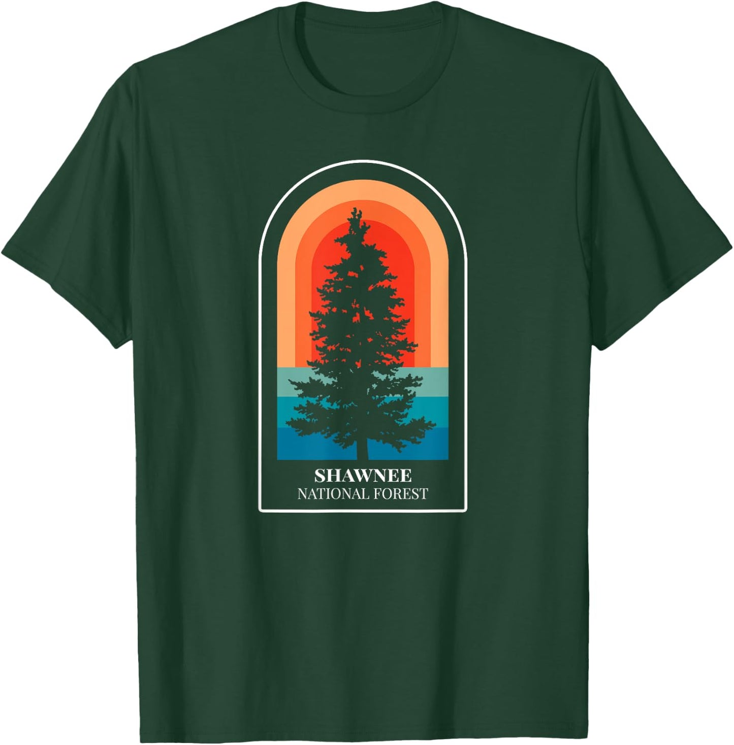 Retro Shawnee National Forest Illinois Hiking T-Shirt - T-Shirt | Forest
