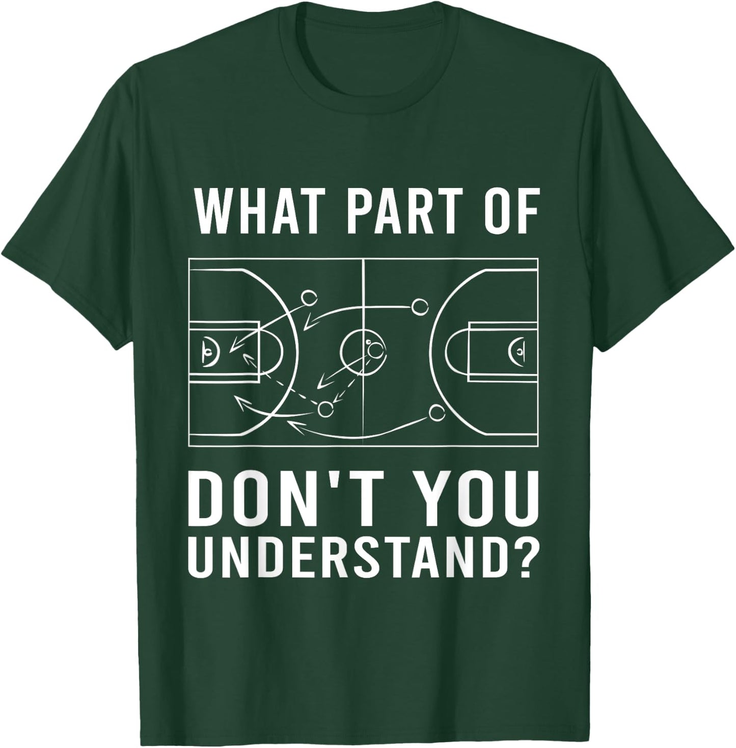 Funny Basketball Coach Women Tactic Diagram Board T-Shirt - T-Shirt | Forest