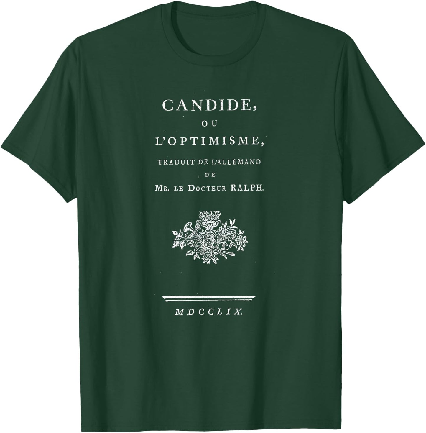 Candide or Optimism Voltaire Title Page T-Shirt - T-Shirt | Forest