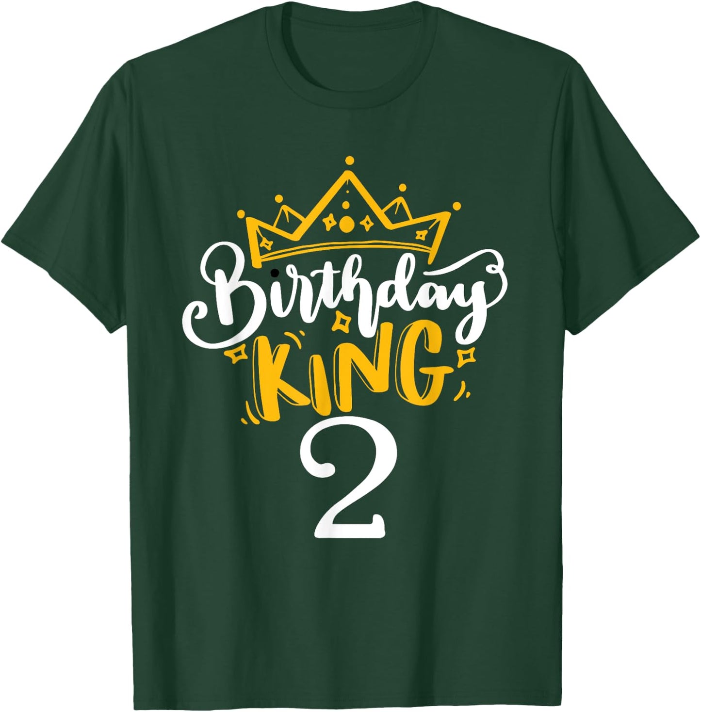 2nd Birthday King 2 Years Old Party Ideas For Boys T-Shirt - T-Shirt | Forest