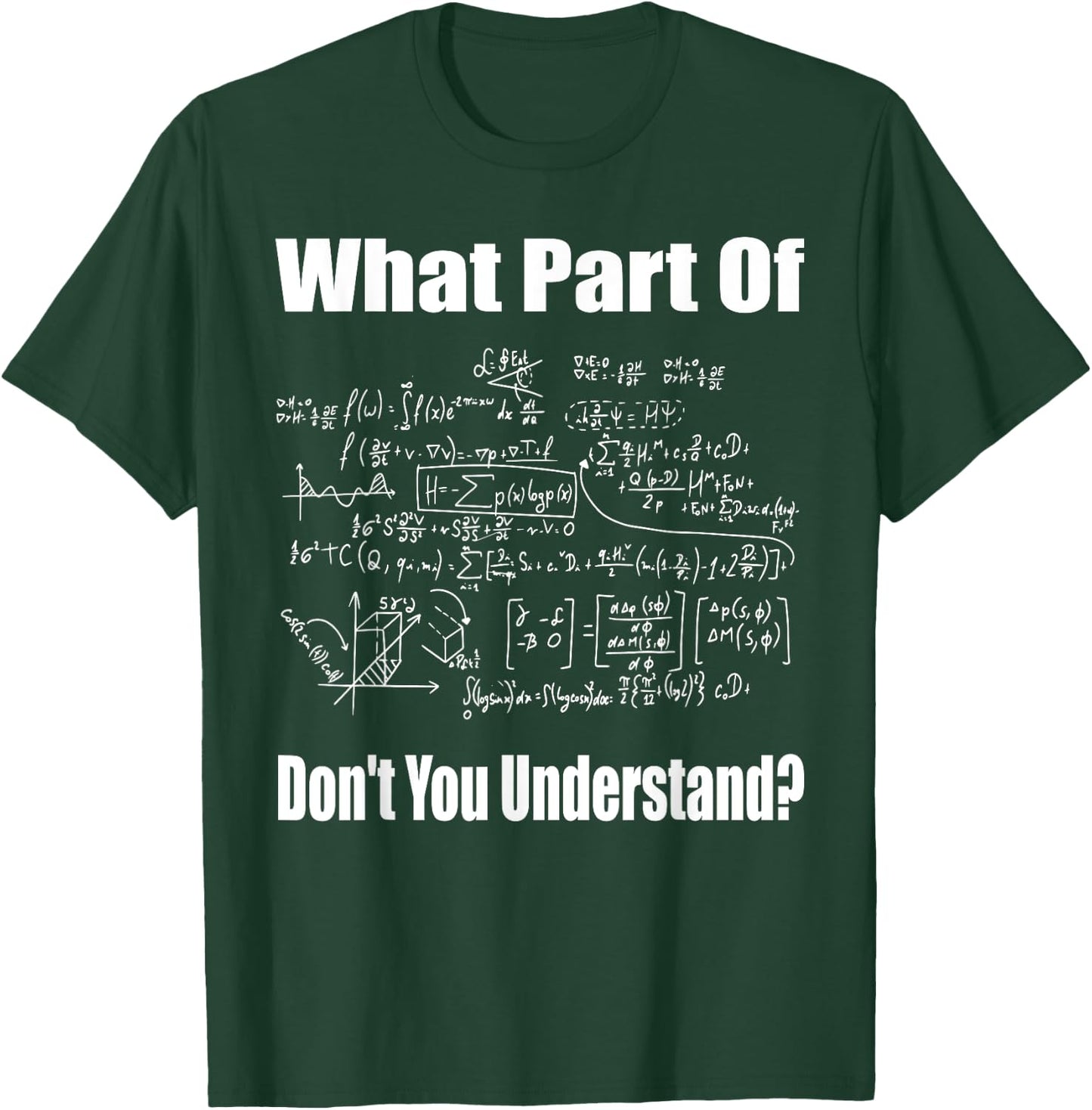 What Part of Don't You Understand Funny Math Teacher Small T-Shirt - T-Shirt | Forest