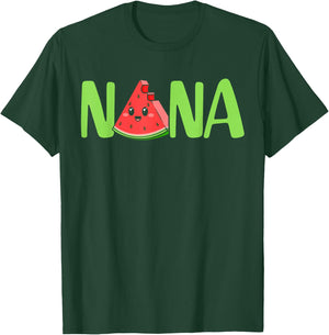 Nana Happy Mother's Day Proud Nana Watermelon Fruit Lover T-Shirt - T-Shirt | Forest