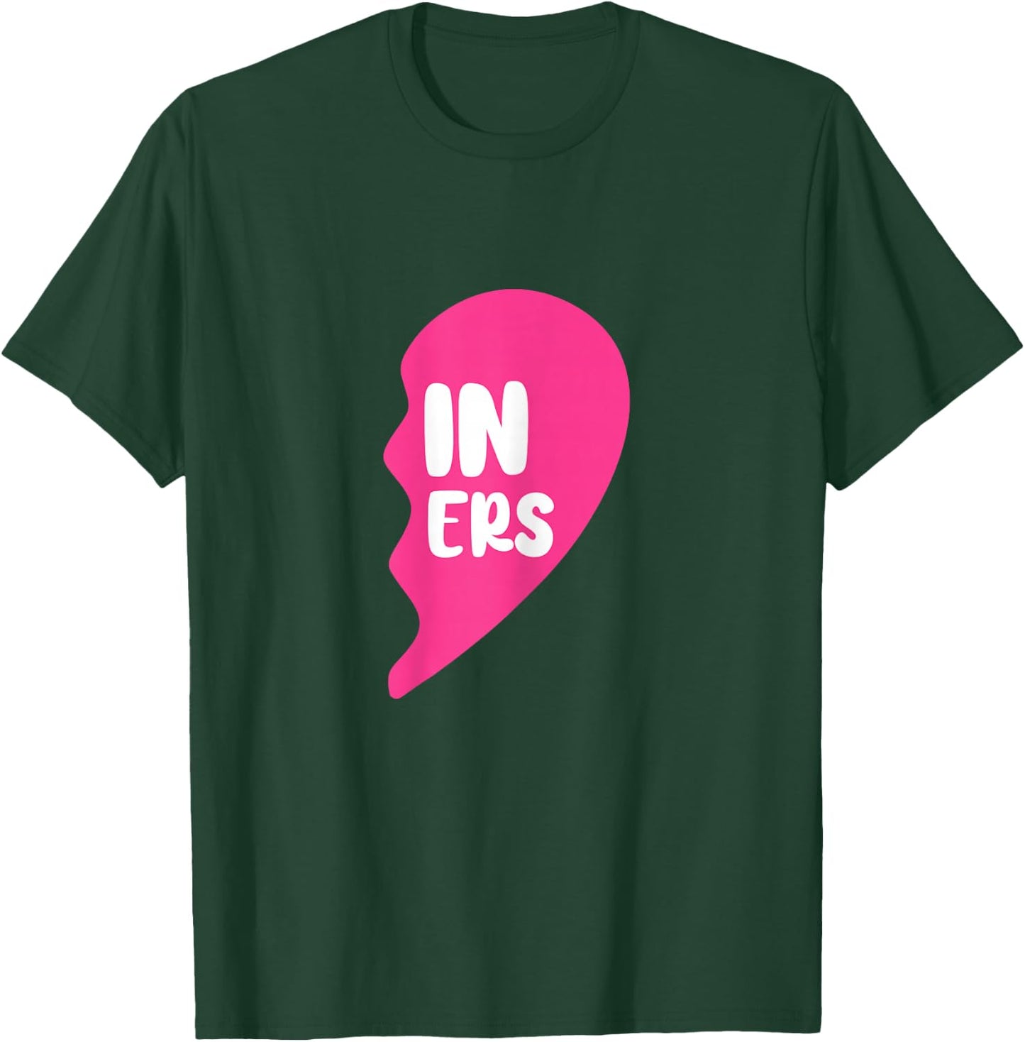 Twin Sisters Half Heart Twins Sibling Matching T-Shirt - T-Shirt | Forest