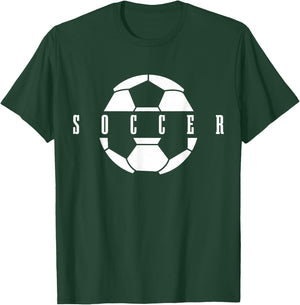 Boys Girls Football Player Ball T-Shirt - T-Shirt | Forest