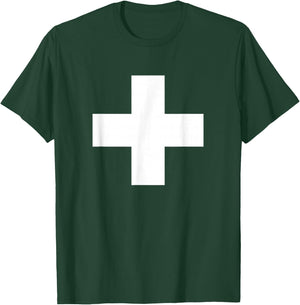 Swiss Flag Cross Switzerland Suisse Svizzera Flags T-Shirt - T-Shirt | Forest