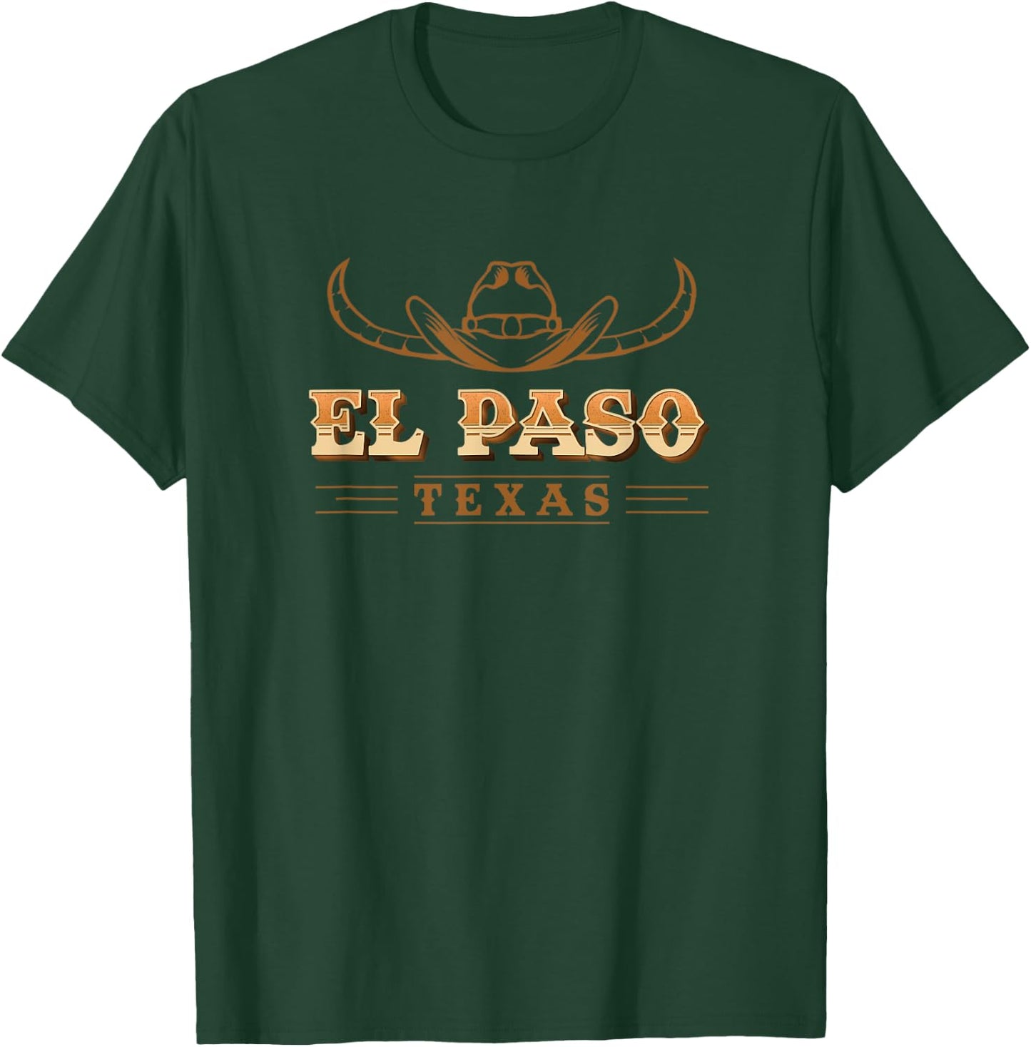El Paso Texas Cowboy Hat Cattle Vacation Souvenir T-Shirt - T-Shirt | Forest