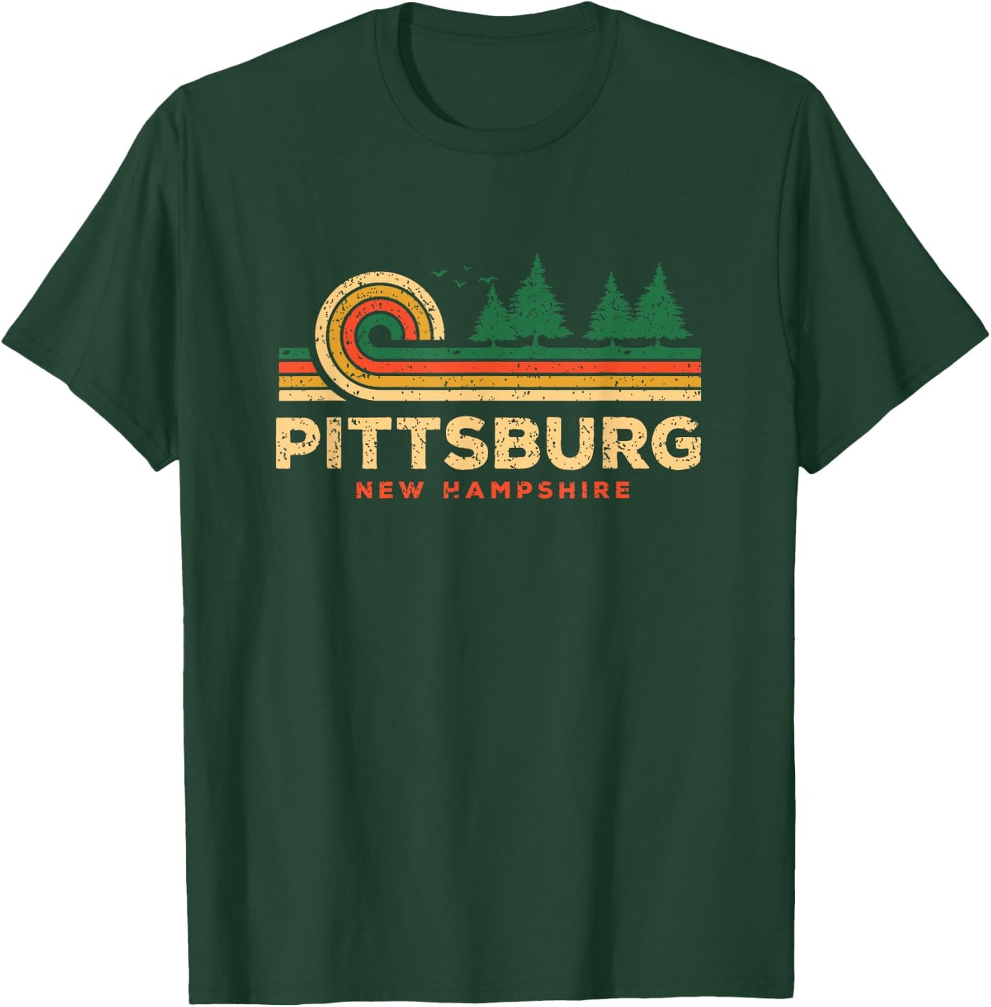 Evergreen Sunset Pittsburgh Forest New Hampshire Woods T-Shirt - T-Shirt | Forest