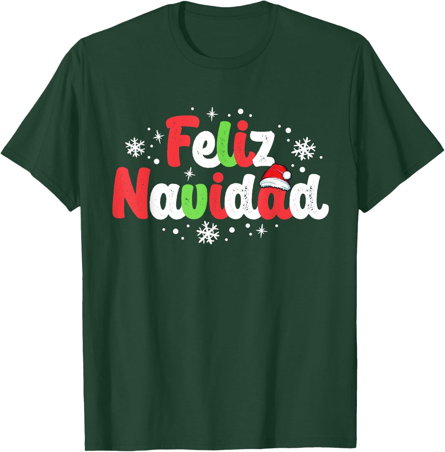 Feliz Navidad Matching Family Spanish Christmas Mexican Xmas T-Shirt - T-Shirt | Forest