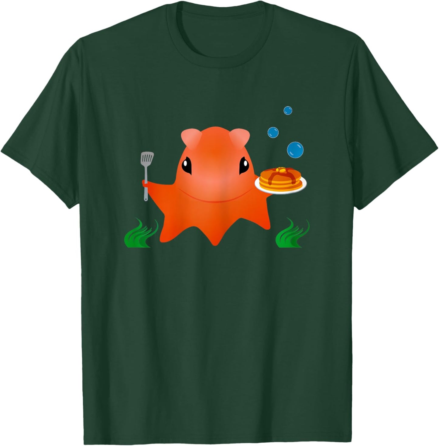 Flapjack Octopus Cooking Up Flapjacks for Kids T-Shirt - T-Shirt | Forest
