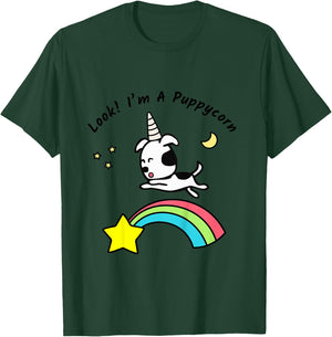 Kids Look I'm a Puppycorn T-Shirt - T-Shirt | Forest
