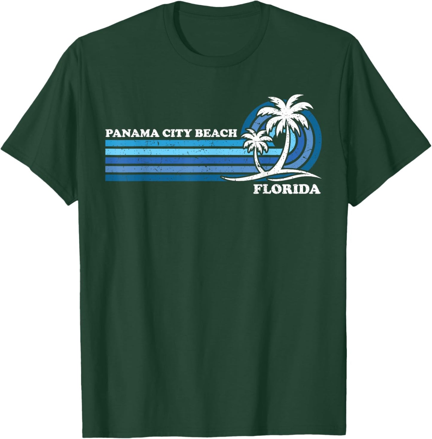Retro Vintage Family Vacation Florida Panama City Beach Men Women Girls Kids T-Shirt - T-Shirt | Forest