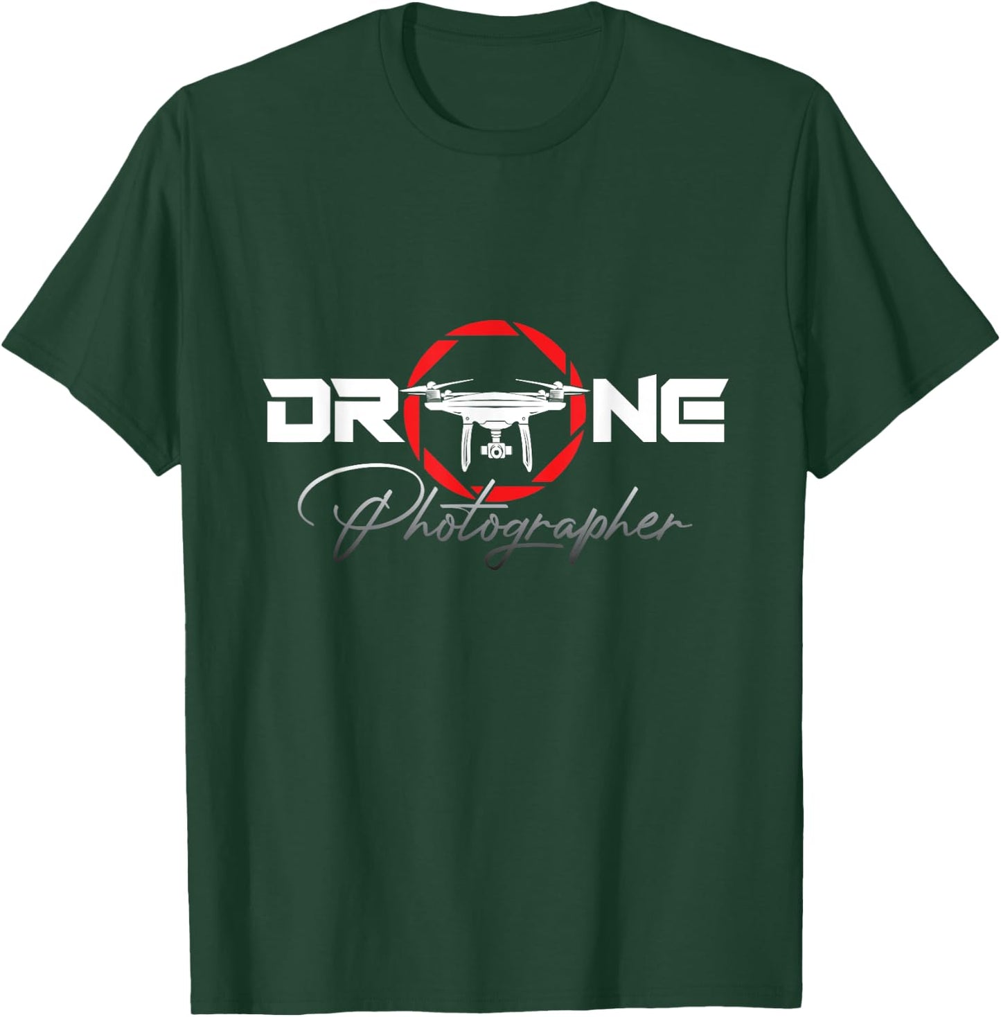 Drone Photographer Pilot Quadcopter Camera Quadrotor Hobby T-Shirt - T-Shirt | Forest
