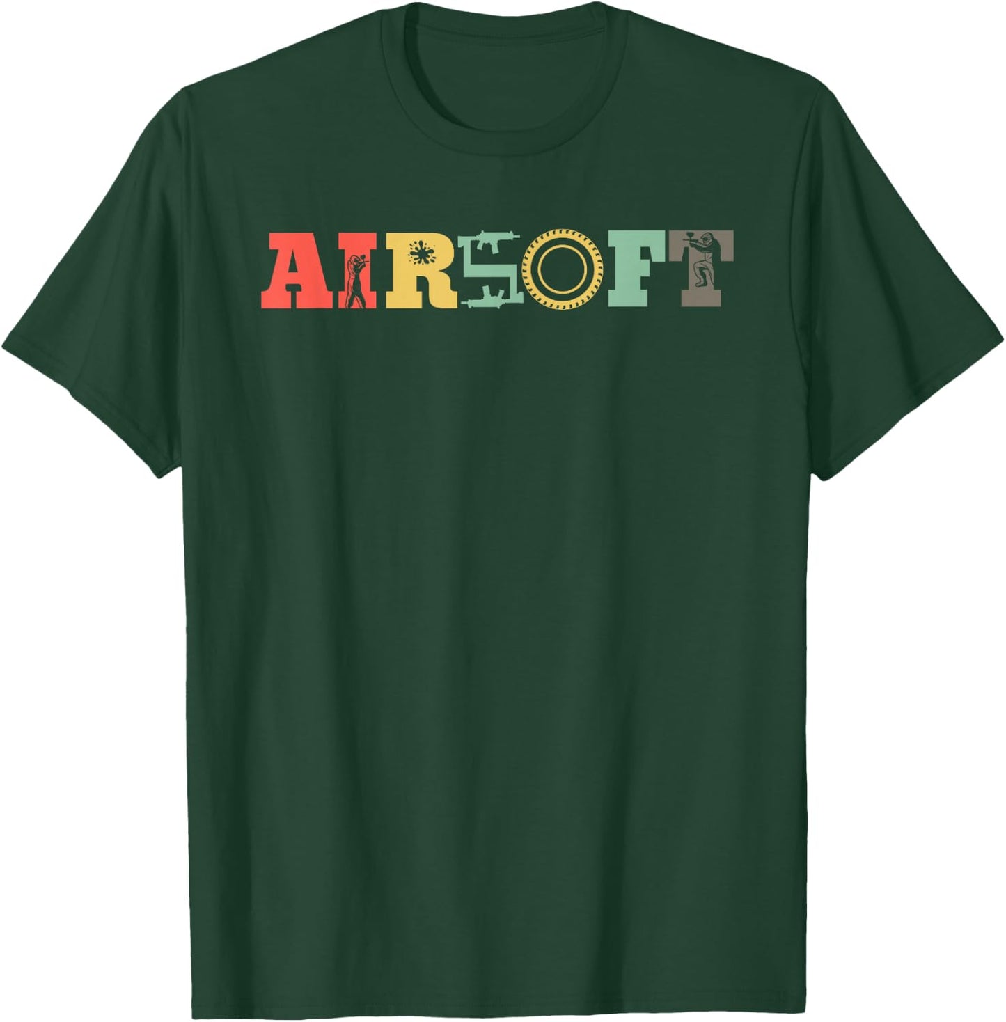 Retro Airsoft Vintage Milsim Weapon Airsoft Team Airsoft T-Shirt - T-Shirt | Forest