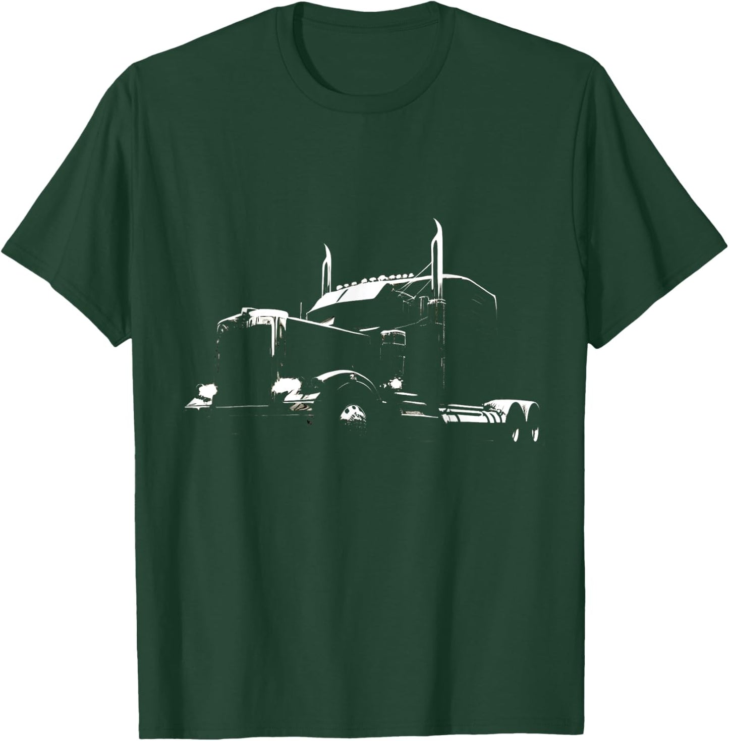 18 Wheeler Semi Truck Shirt for Truck Drivers Who Love OTR T-Shirt - T-Shirt | Forest