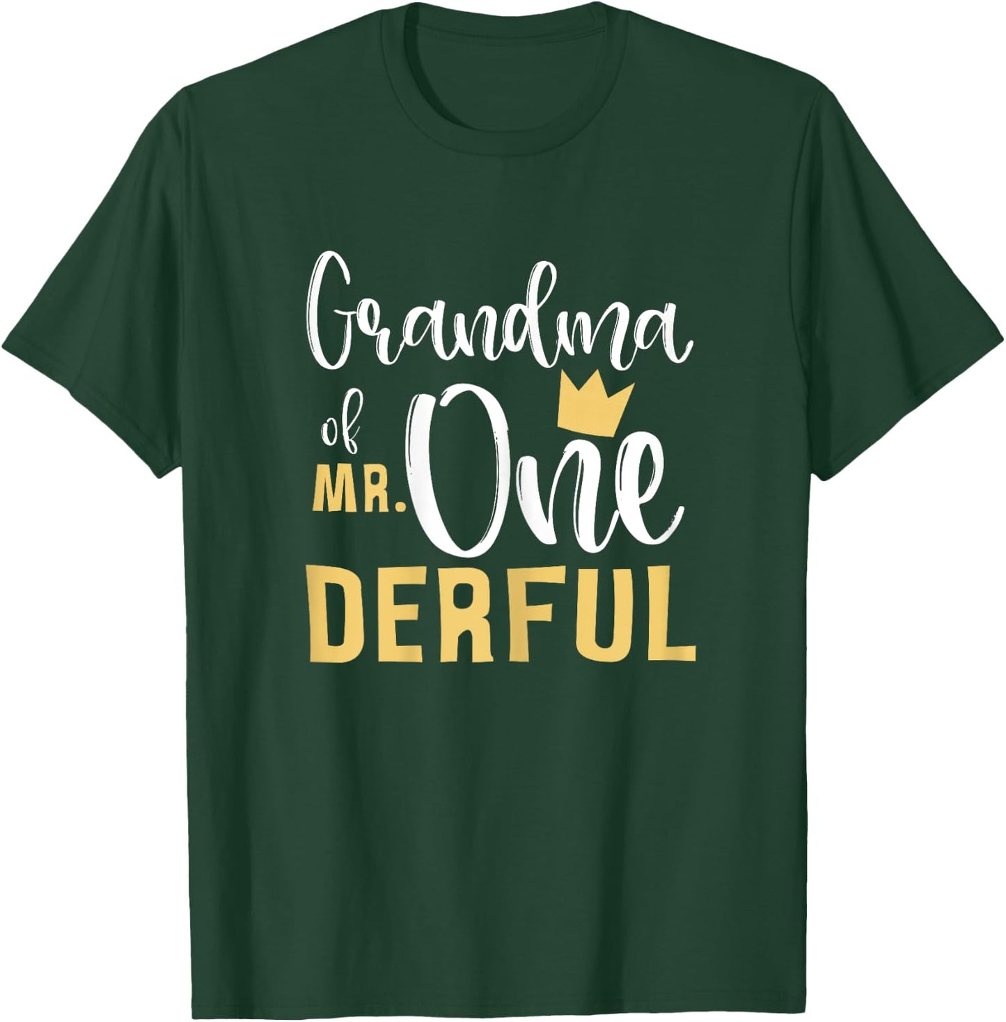 Grandma of Mr Onederful 1st Birthday First One-Derful Party T-Shirt - T-Shirt | Forest