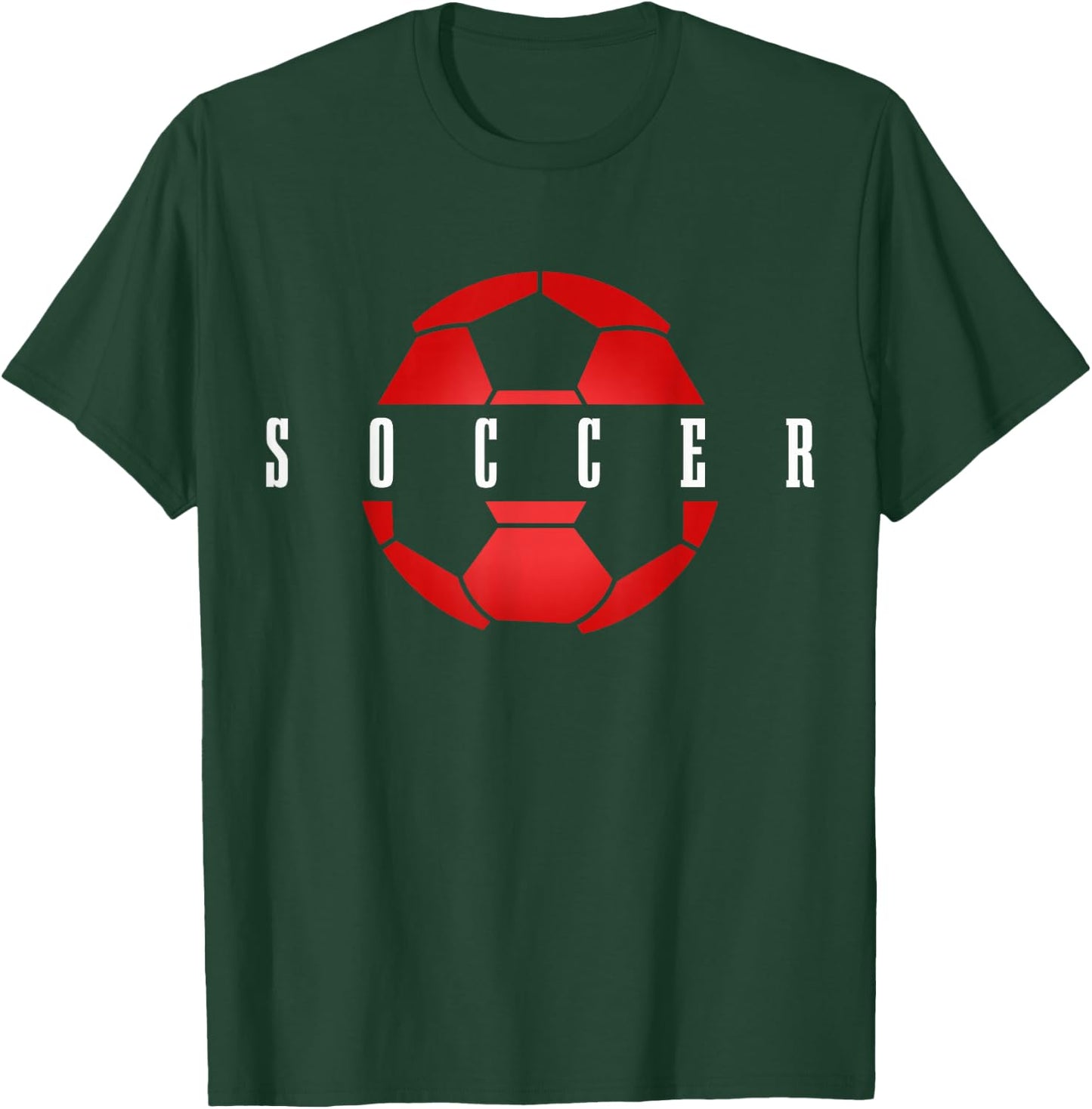Soccer Player Ball Men Boys Girls Soccer T-Shirt - T-Shirt | Forest