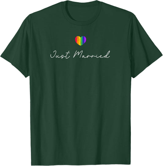 Bride Groom LGBTQ Bachelor Party Wedding - Black - Small - -Adults - Modern Casual - - Short Sleeve - Cotton 65%, Polyester 35% T-Shirt - T-Shirt | Forest