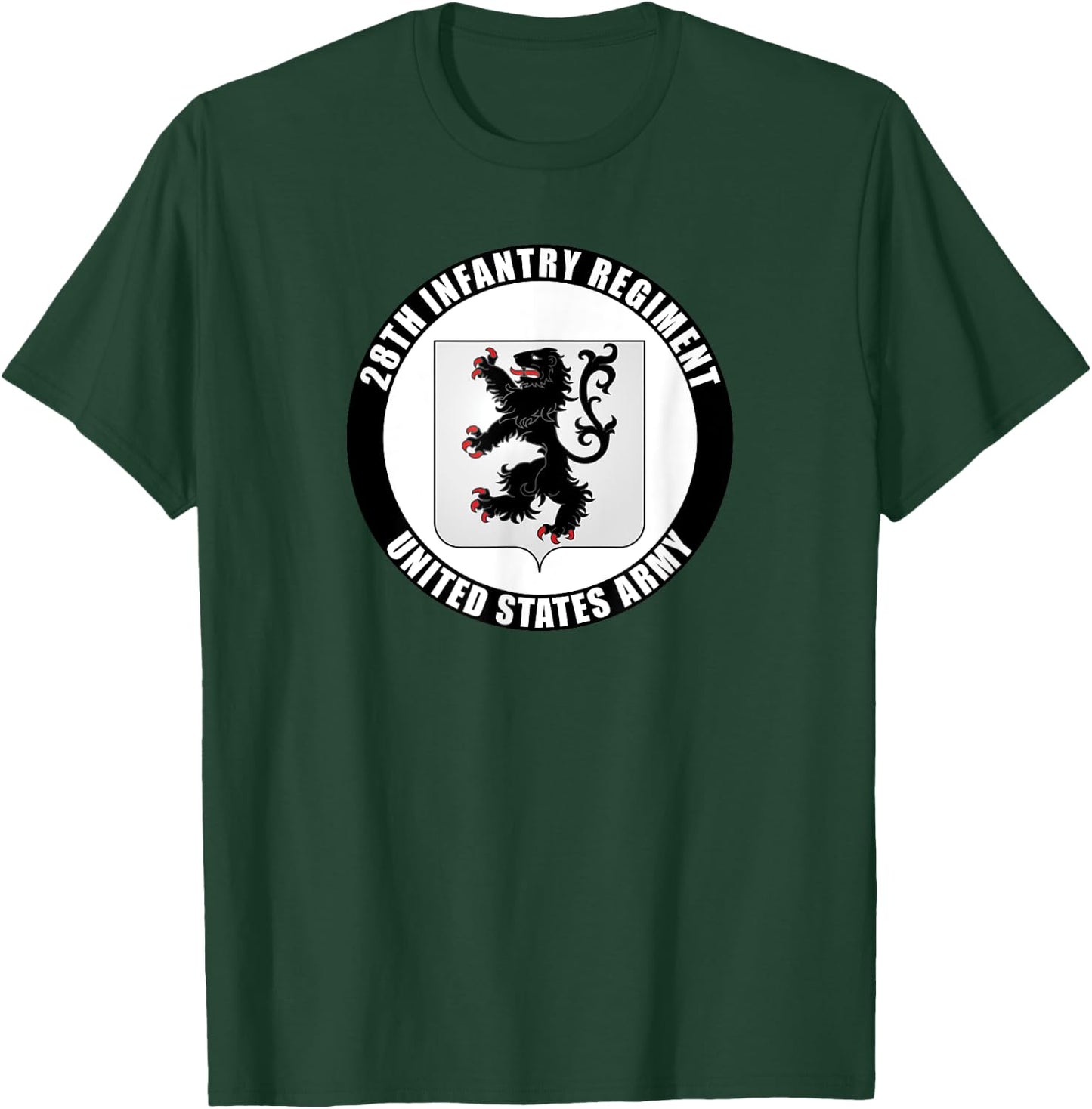 28th Infantry Regiment United States Army Veteran Military T-Shirt - T-Shirt | Forest