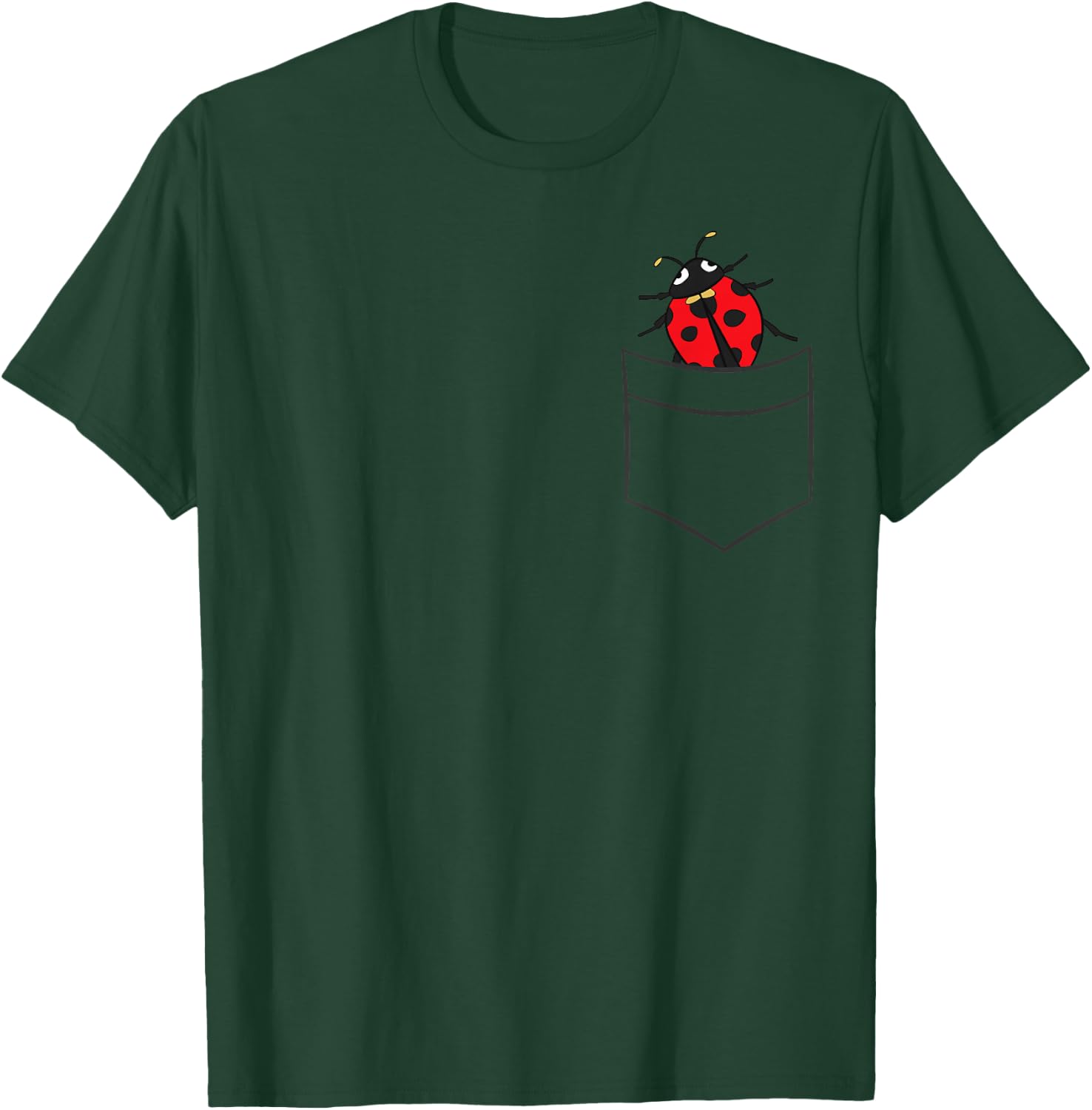 Ladybug in The Pocket Funny Pocket Ladybug T-Shirt - T-Shirt | Forest