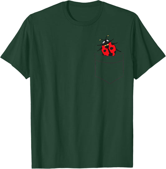 Ladybug in The Pocket Funny Pocket Ladybug T-Shirt - T-Shirt | Forest