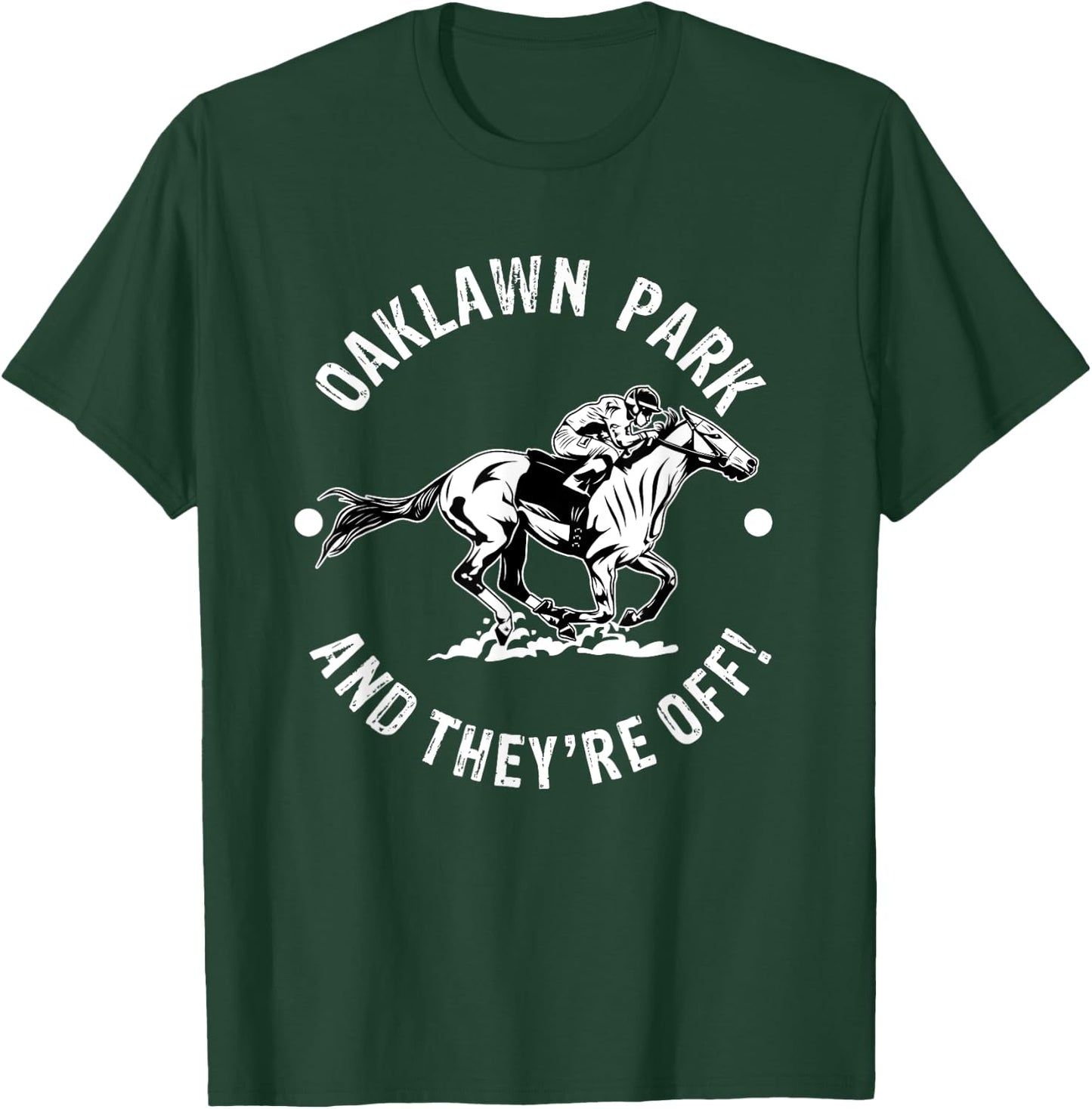 Horse Racetrack Designs Oaklawn Park AR Derby - Men's 3X-Large Black Short Sleeve Horse Racing Fan Equestrian AR Derby T-Shirt - T-Shirt | Forest