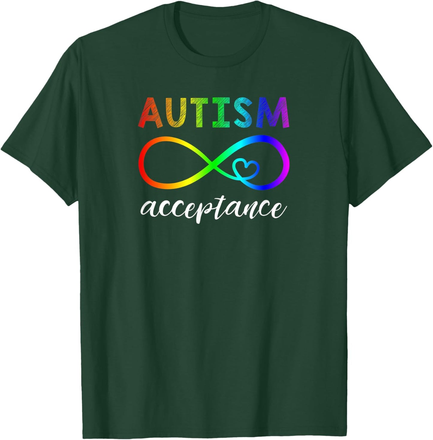 Red Instead Autism Shirt Autism Acceptance T-Shirt - T-Shirt | Forest