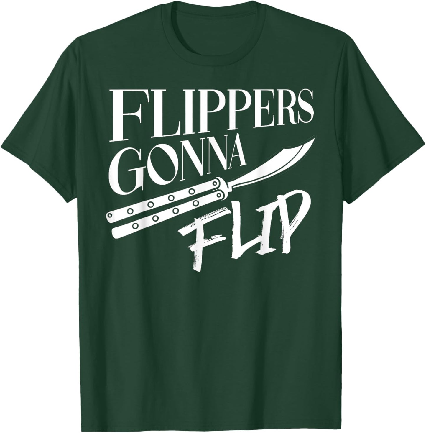 Balisong Flipping Gift Butterfly Knife Training T-Shirt - T-Shirt | Forest