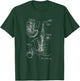 Saxophone Alto Sax Patent Style Cool Saxophonist T-Shirt - T-Shirt | Forest