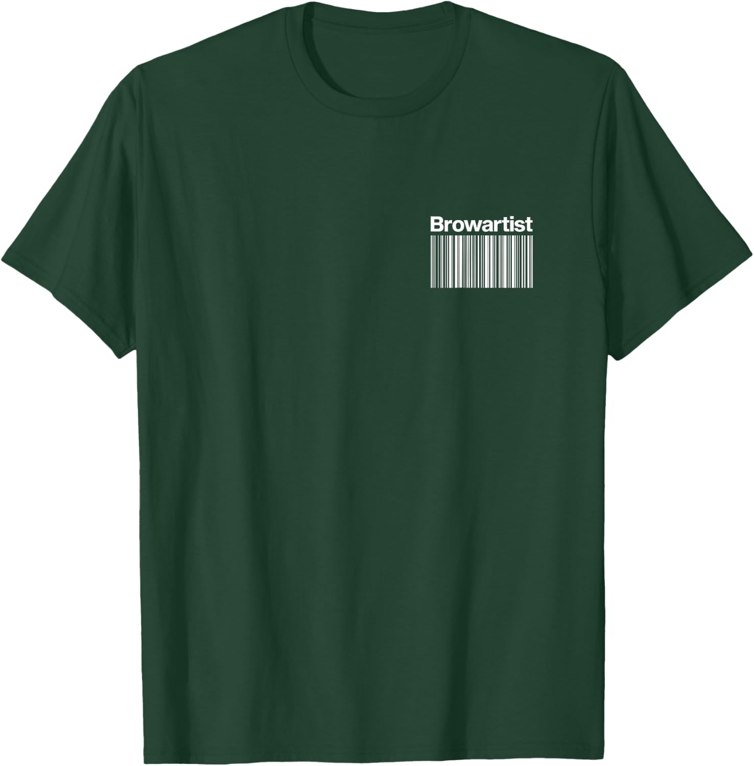 Brow Artist BACK Barcode Brow Artist T-Shirt - T-Shirt | Forest