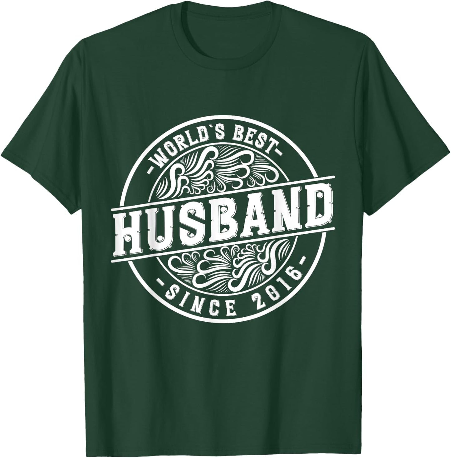 World´s Best Husband Since 2016 9th Wedding day anniversary T-Shirt - T-Shirt | Forest