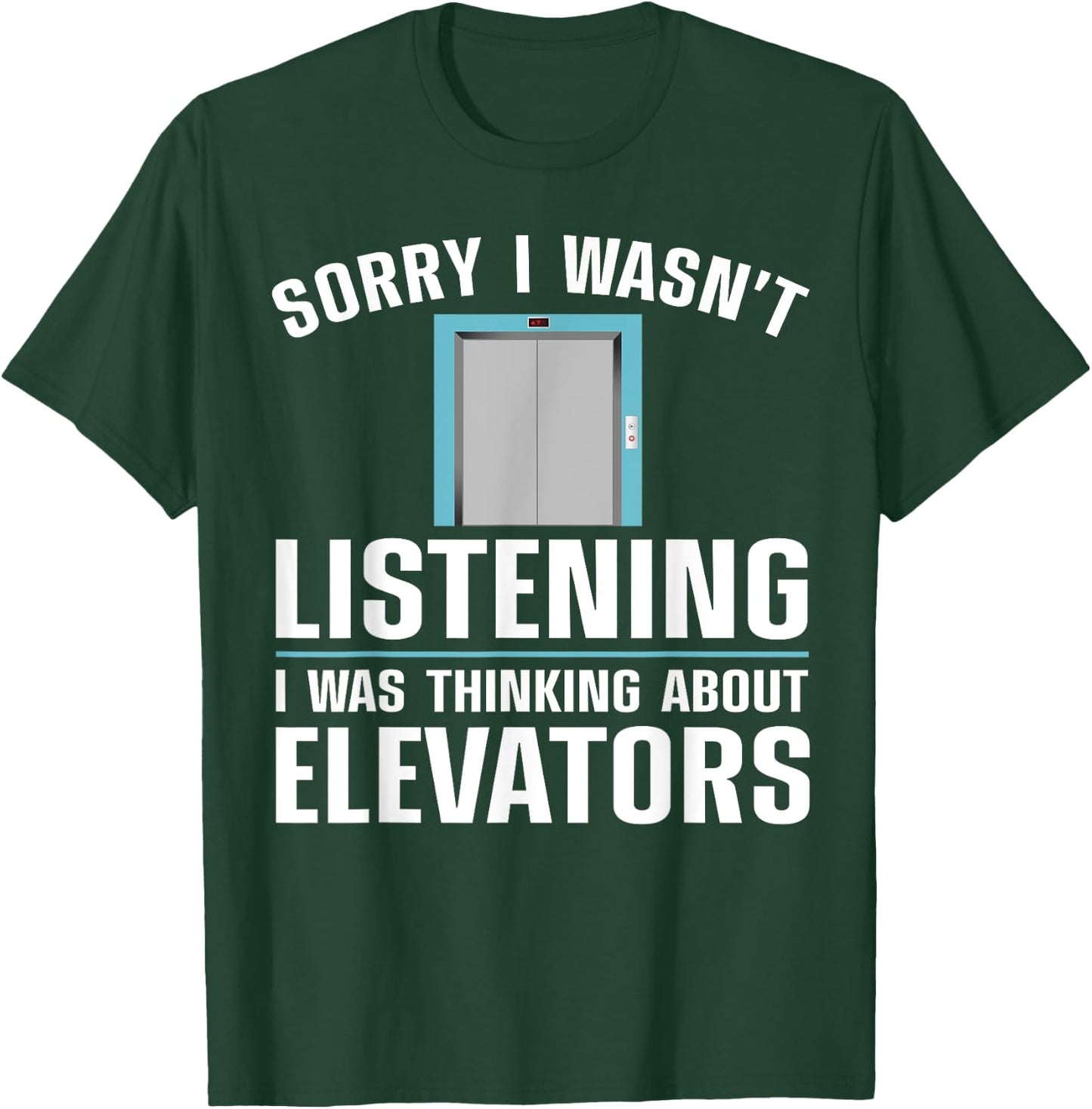 Cool Elevator Art Men Women Inspector Mechanic Maintenance T-Shirt - T-Shirt | Forest