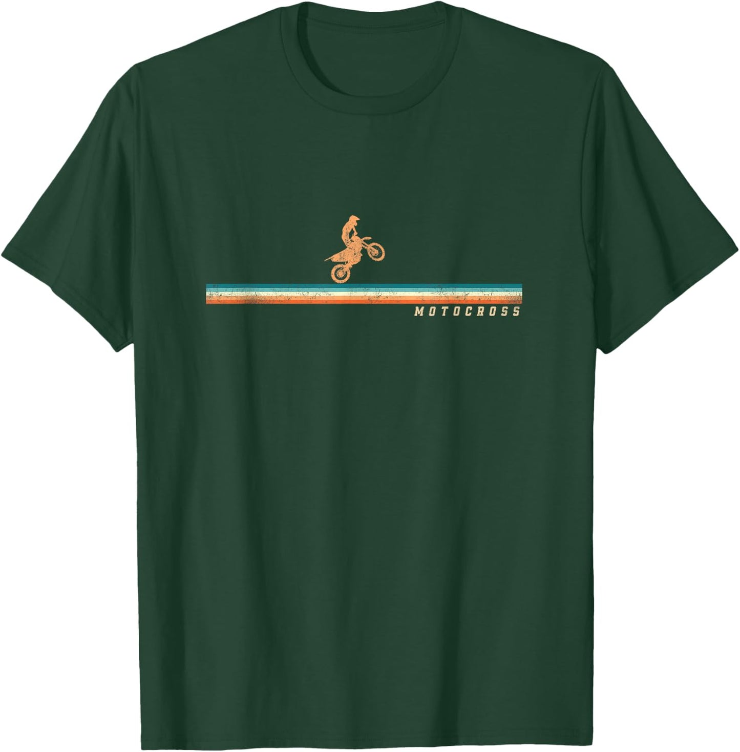 Dirt Bike Motorcross MX Rider Vintage Retro T-Shirt - T-Shirt | Forest