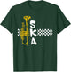 SKA Trumpet and Squares T-Shirt - T-Shirt | Forest