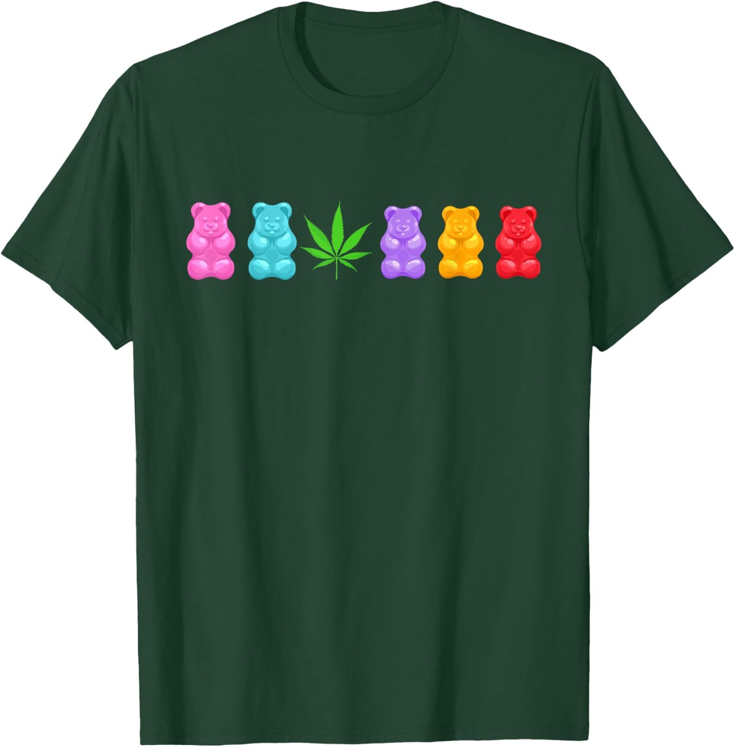 CBD Gummy | Marijuana Weed Yummy T-Shirt - T-Shirt | Forest