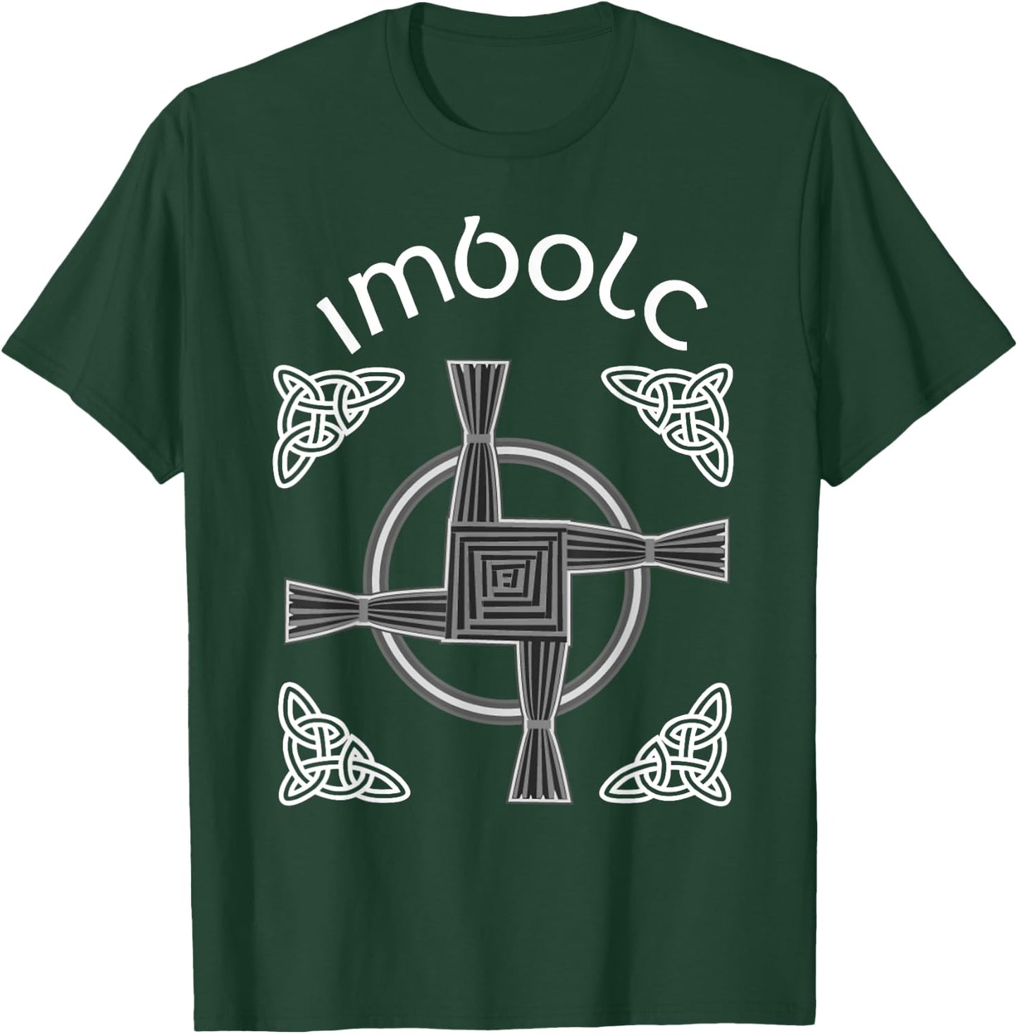 Imbolc Celtic St Brigids Cross Irish Gaelic Christian T-Shirt - T-Shirt | Forest