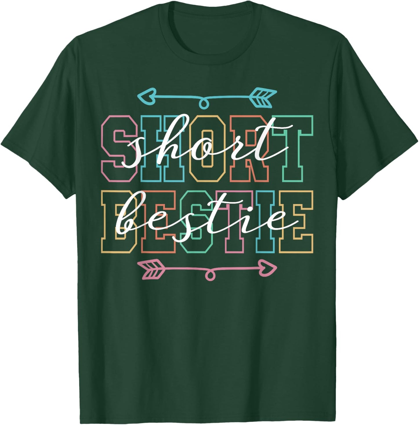 Best Friend Matching Tall Short Bestie Besties Matching T-Shirt - T-Shirt | Forest