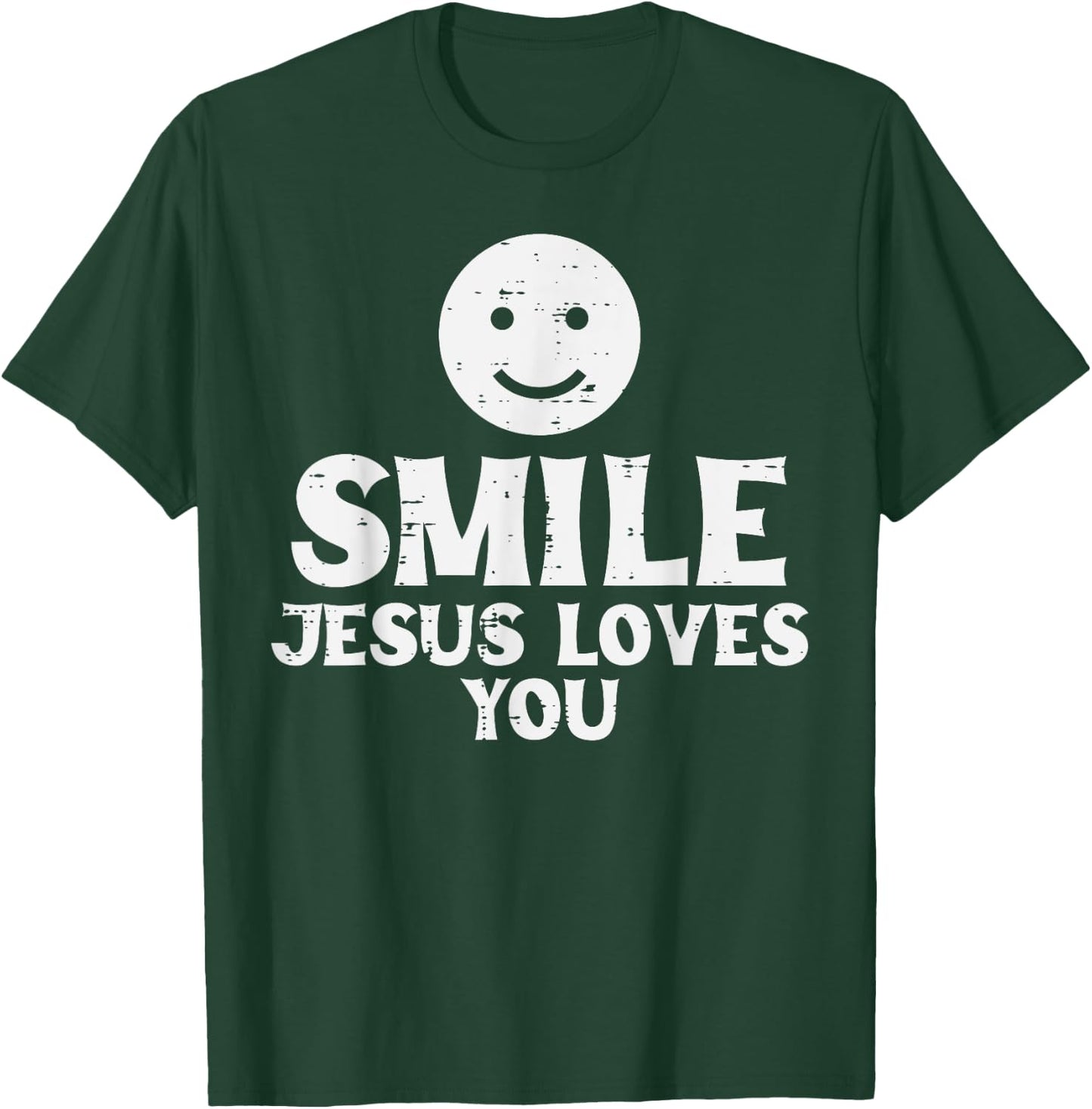 Jesus Loves Christ God Inspirational Christian Men Women T-Shirt - T-Shirt | Forest