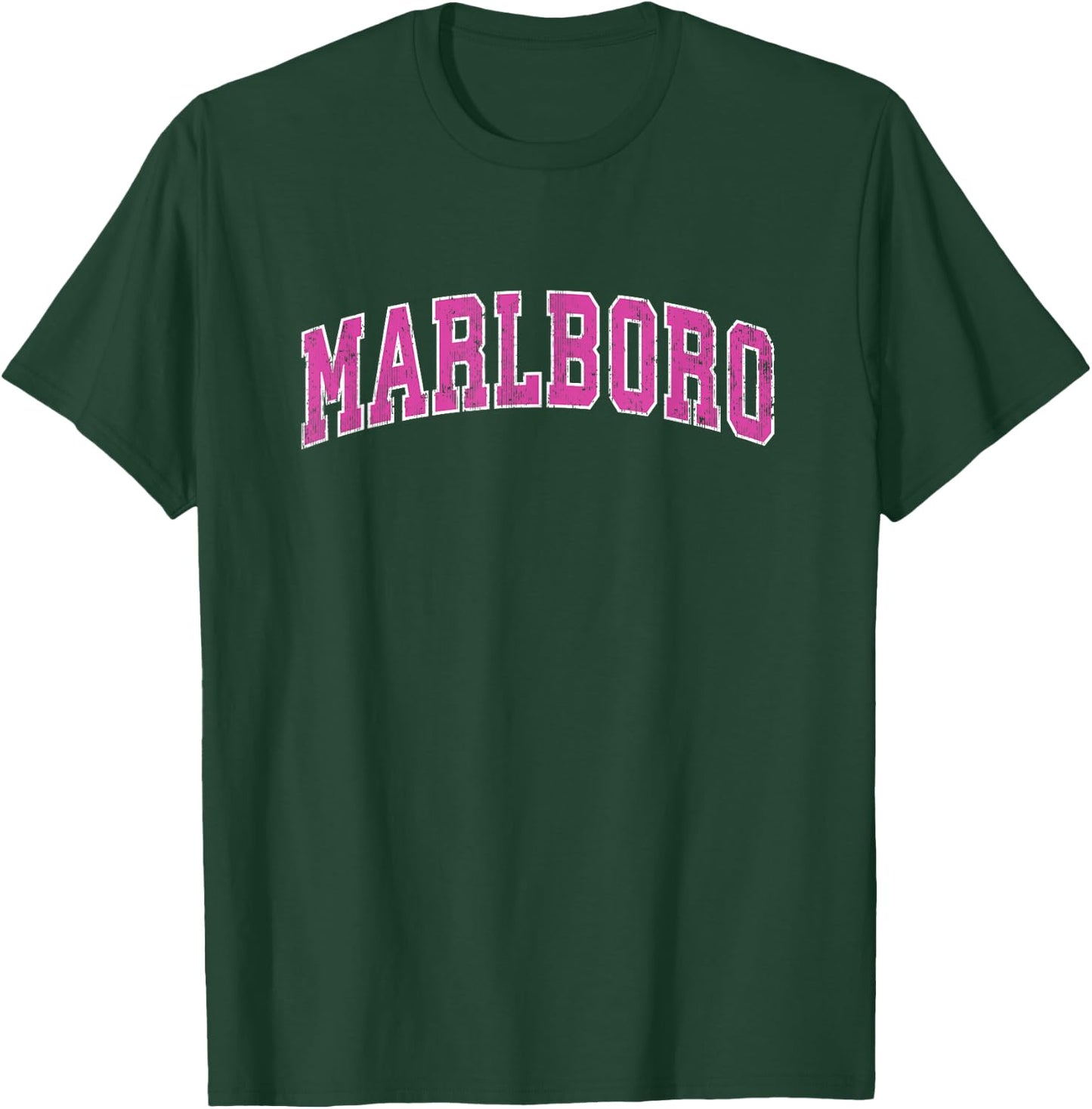 Marlboro New Jersey NJ Vintage Sports Design Pink Design T-Shirt - T-Shirt | Forest