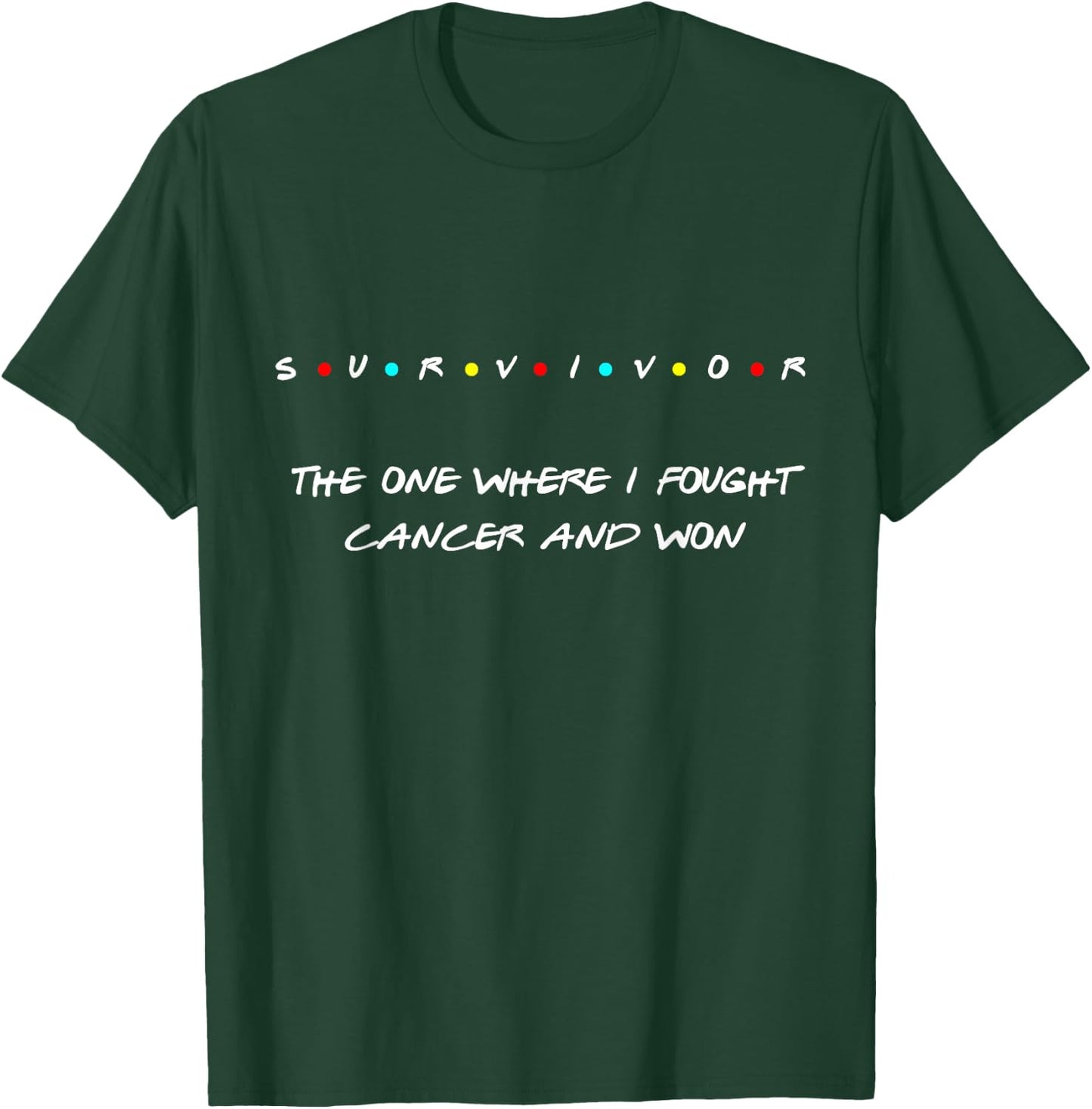 Cancer Survivor Breast Lung Skin Colon Thyroid Awareness T-Shirt - T-Shirt | Forest