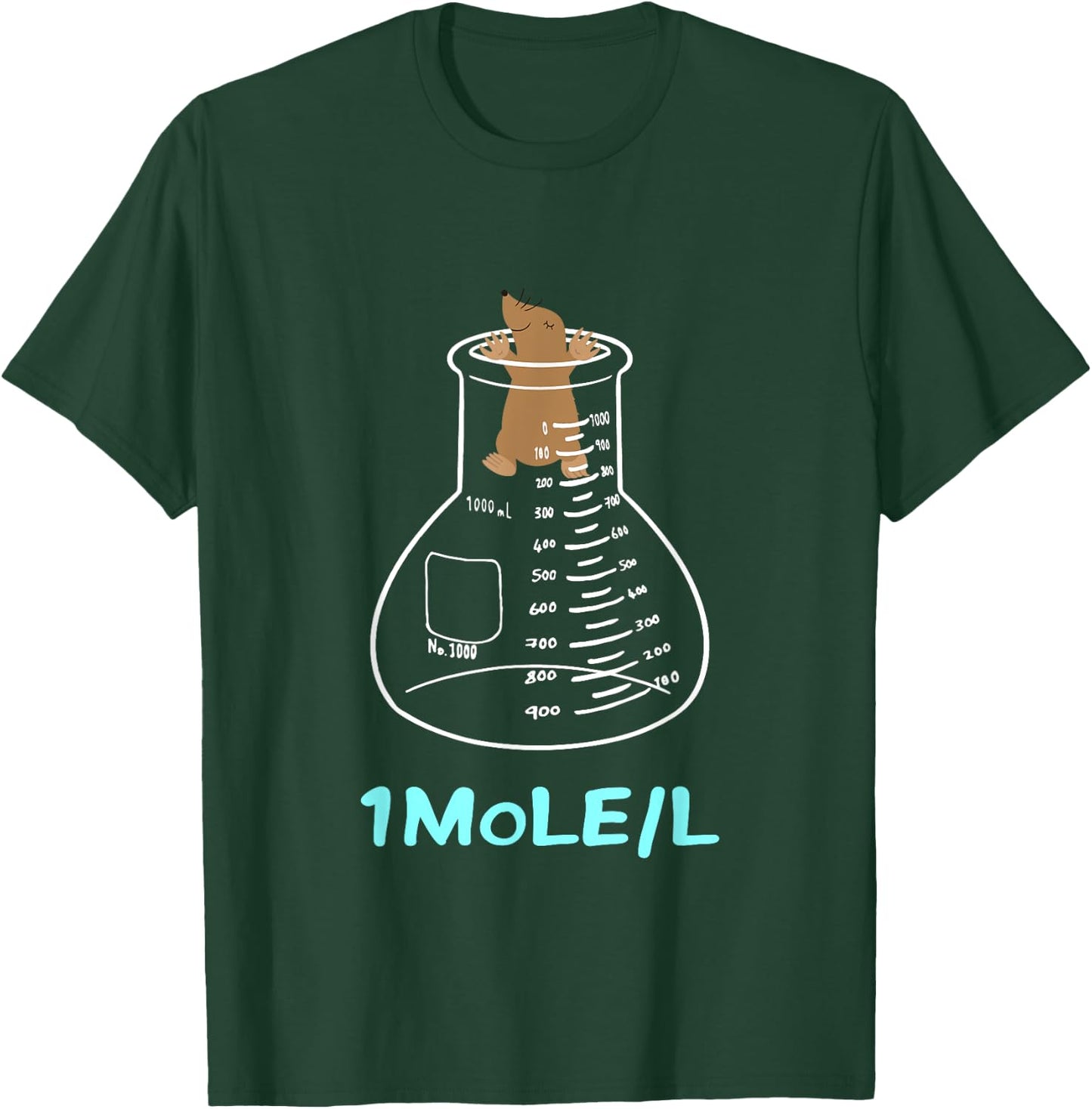 Elements Scientist periodic Table Student Funny 1 Mole/L T-Shirt - T-Shirt | Forest