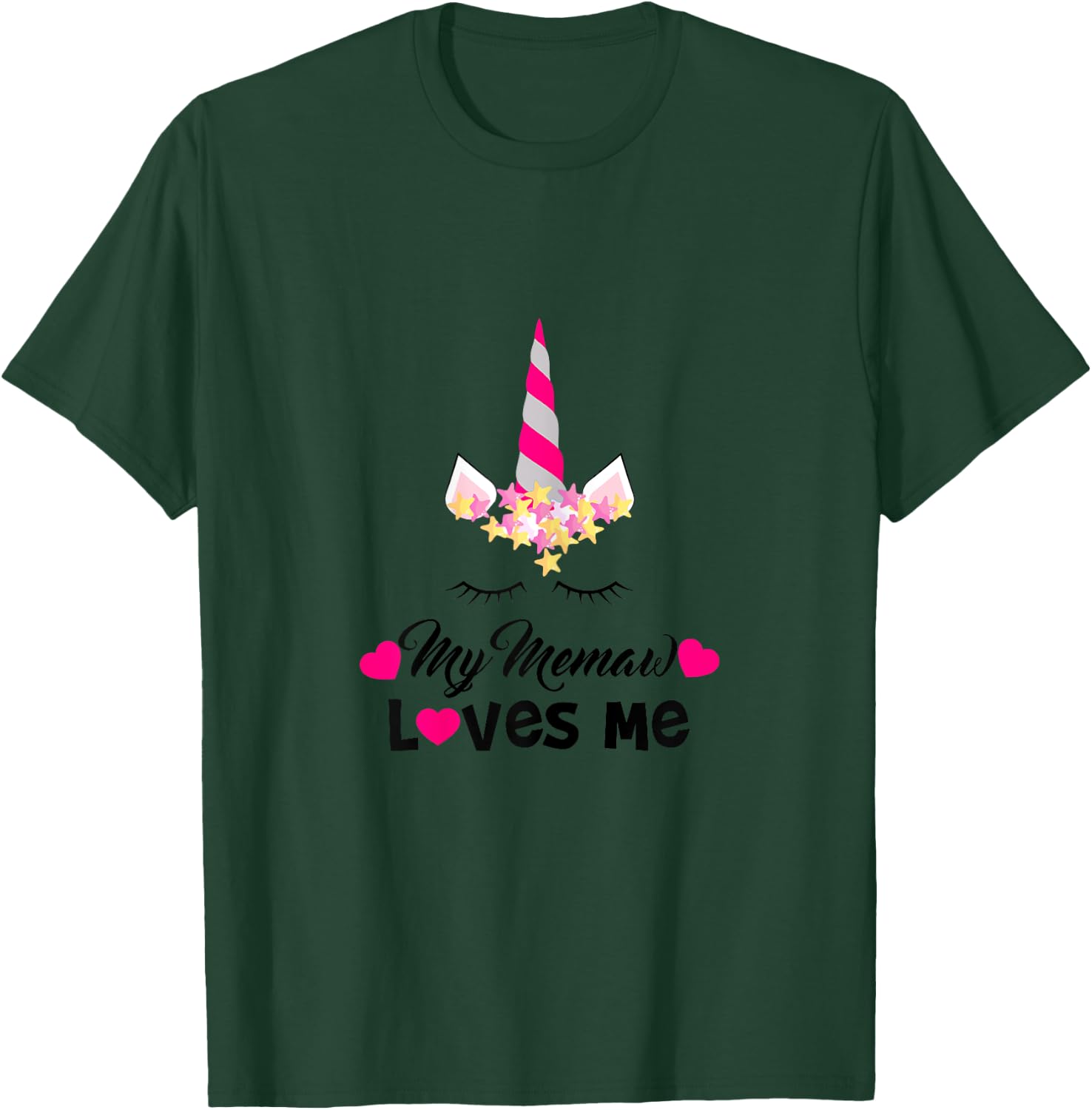 My Memaw Loves Me Unicorn Granddaughter T-Shirt - T-Shirt | Forest