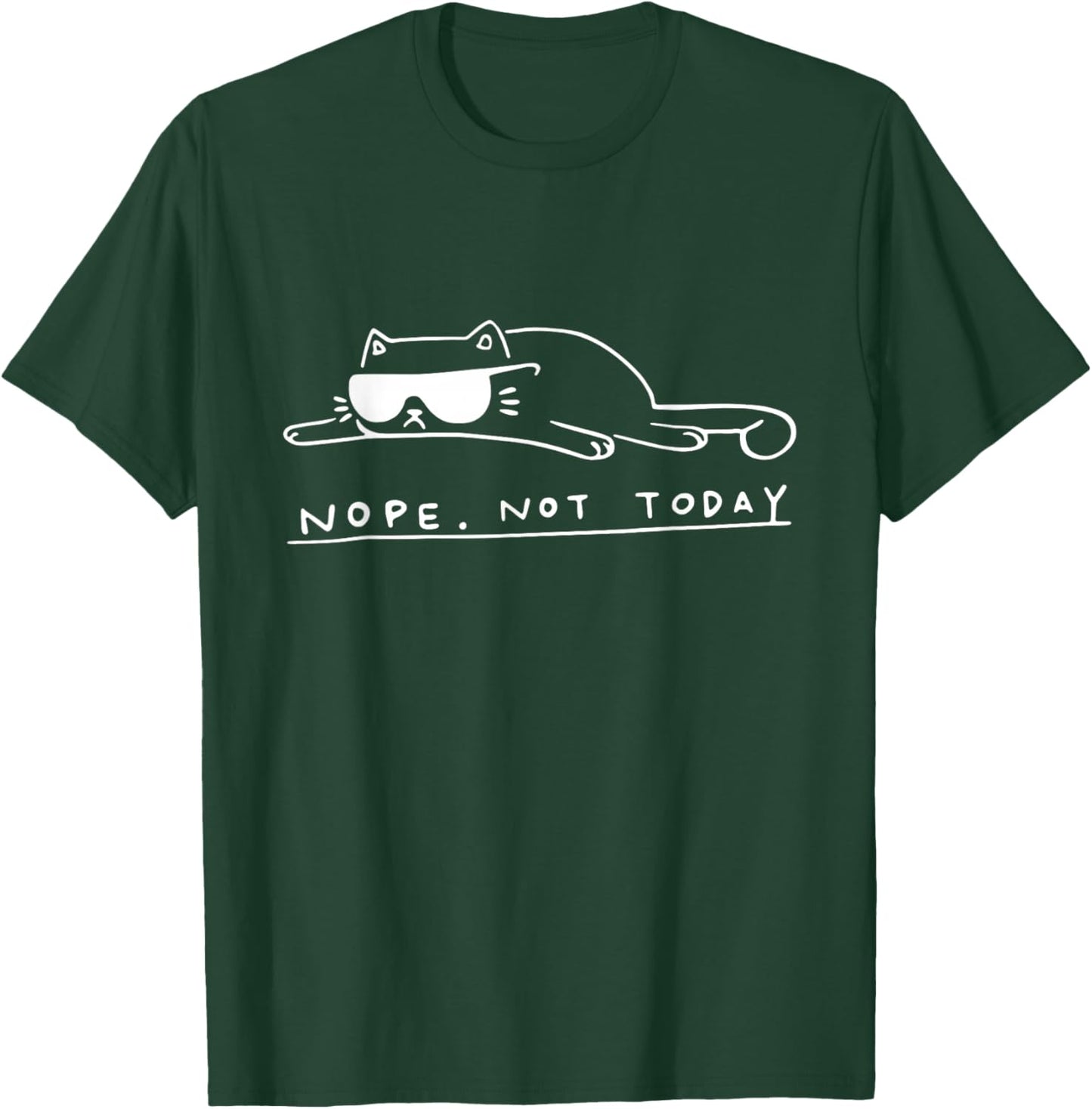 Funny Cat Cat Nope Not Today - -Kids, Black, S T-Shirt - T-Shirt | Forest
