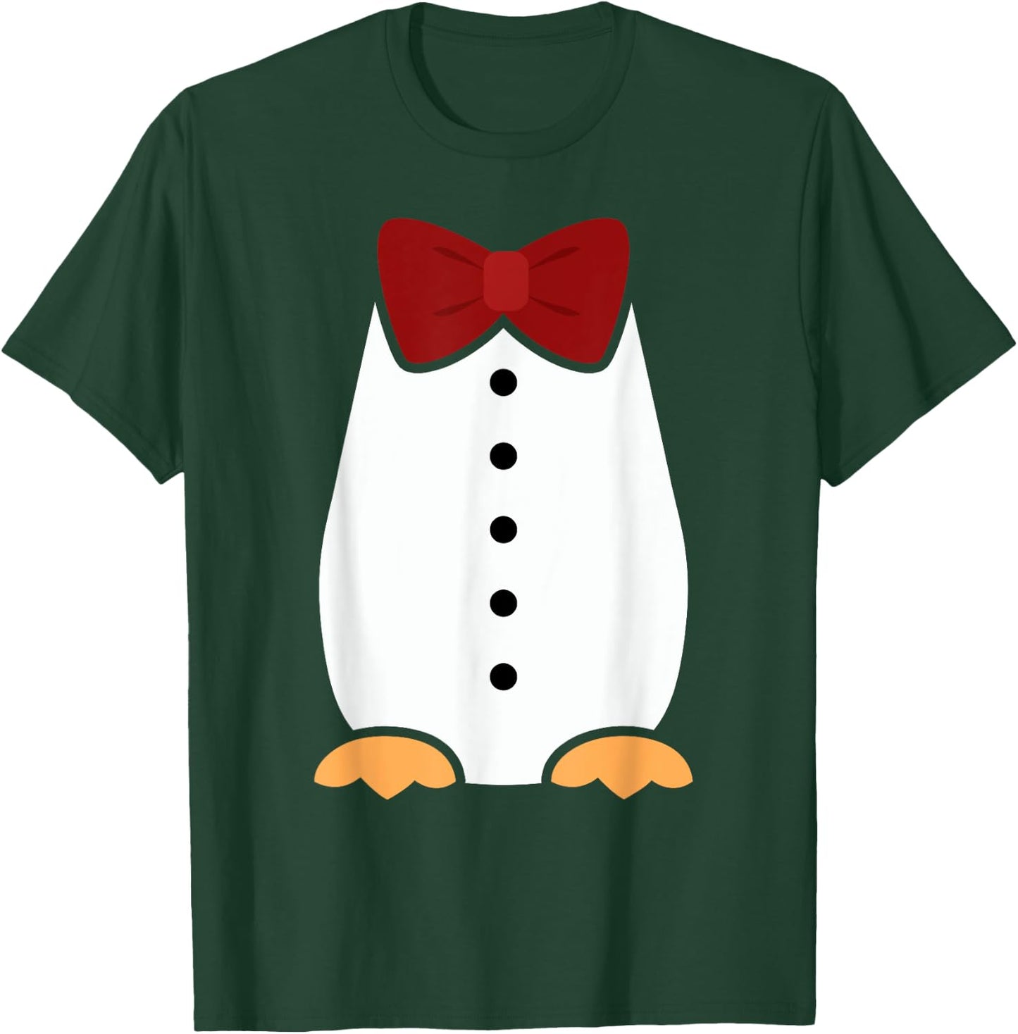 Penguin Tuxedo Funny Costume Halloween Outfit Bow Tie T-Shirt - T-Shirt | Forest